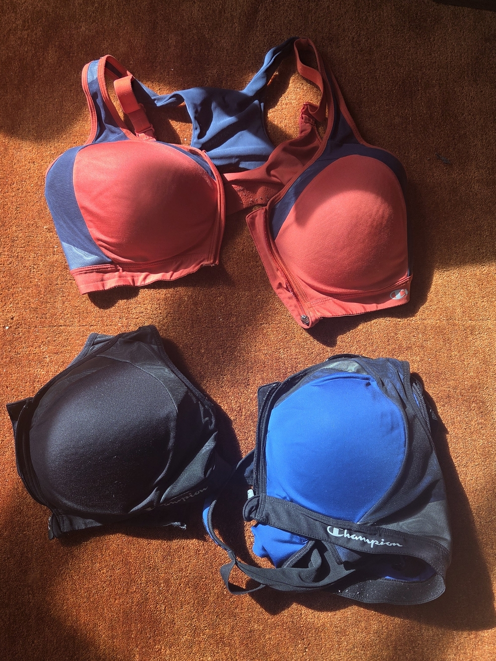 Champion Zip Front Running Sports Bra